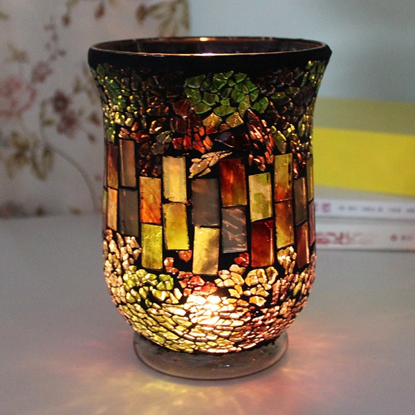 red candle holder