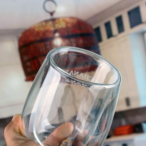 double wall glass cup