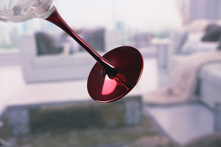 Red Stem Wine Glasses