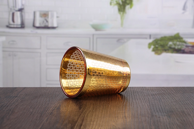 Golden candle holder