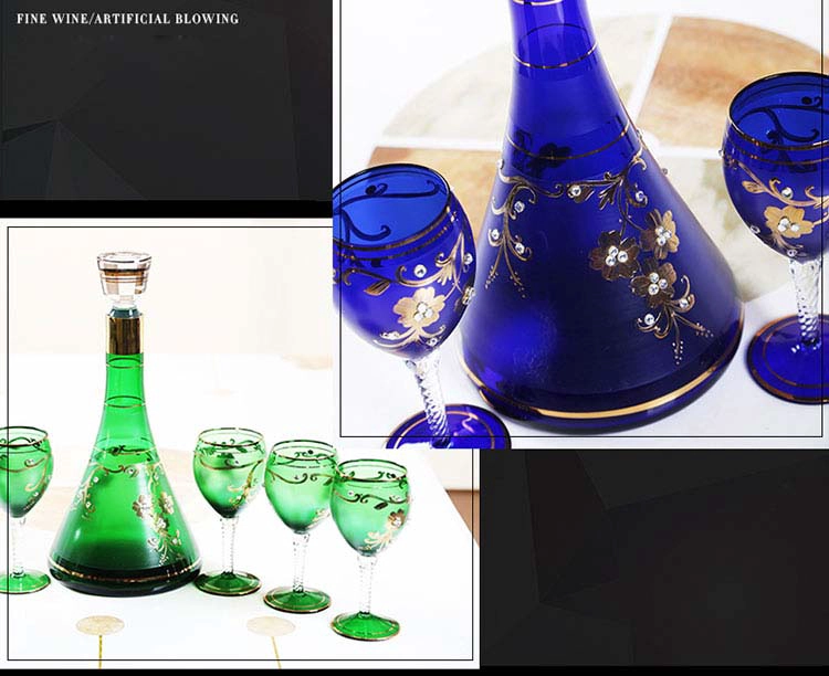  hand painted wine glass