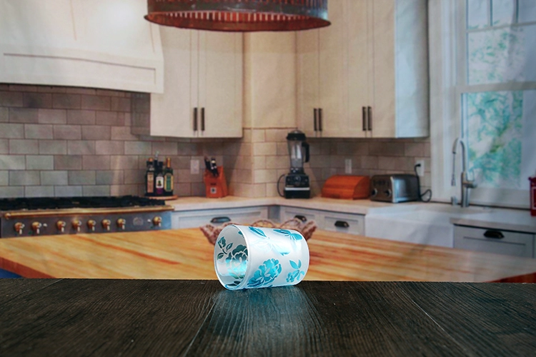 small glass candle holder