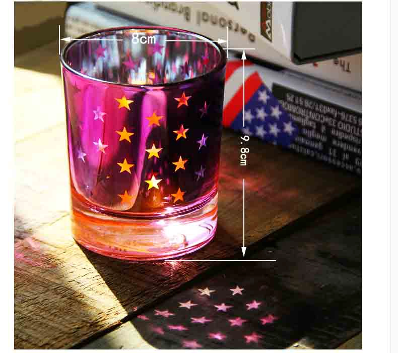 colored glass candlesticks