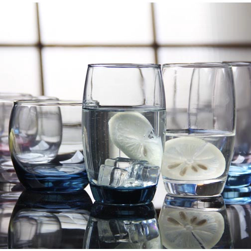 clear glass tea cup set