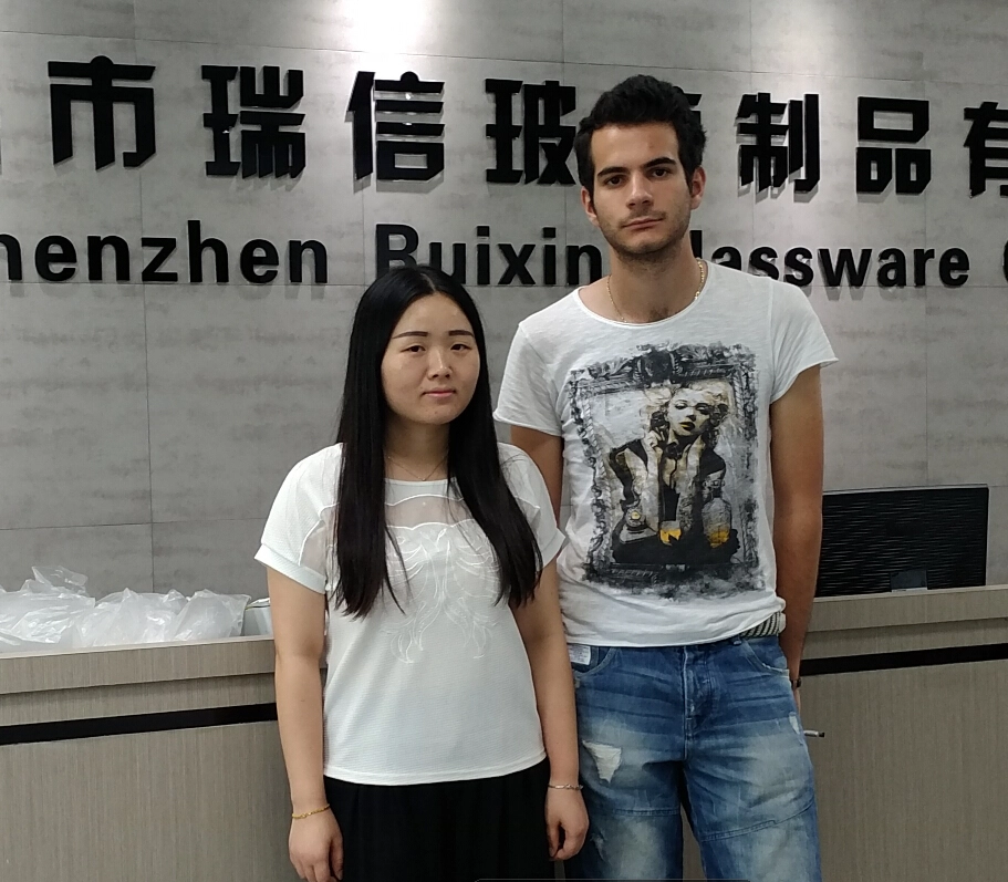 Italy Customer visit RuixinGlass on July 2