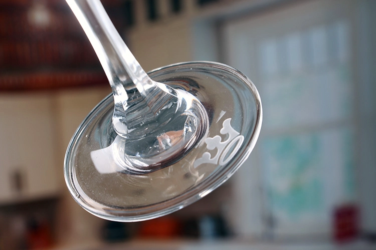 Champagne glasses with logo