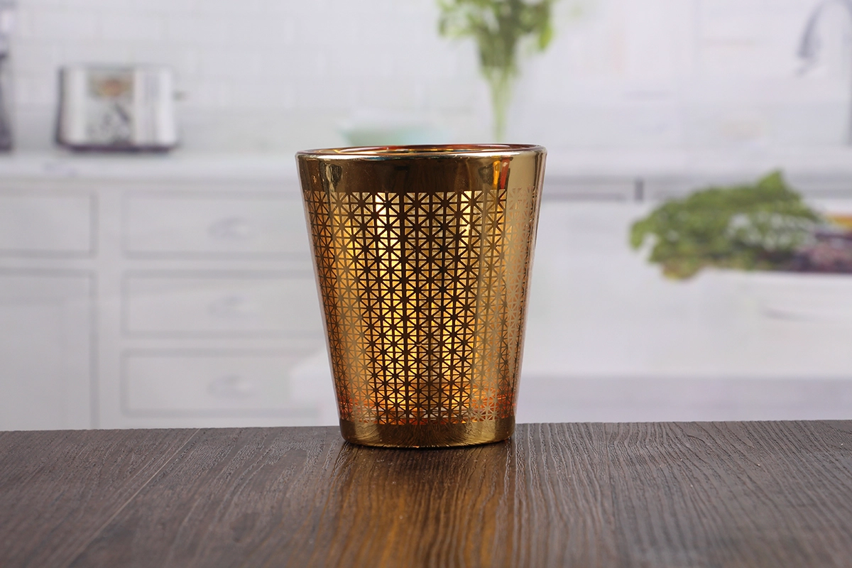 Golden candle holder