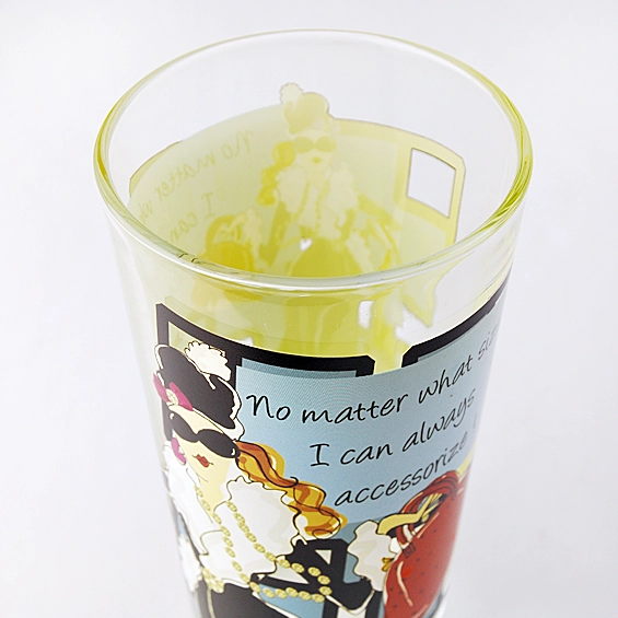 China new painting wine glass unique funny wine glasses salcs promotion