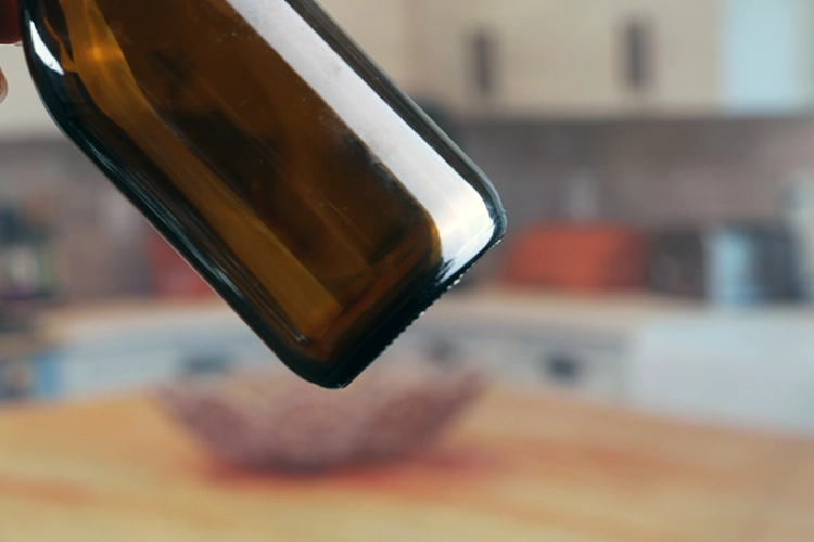 Amber glass bottles