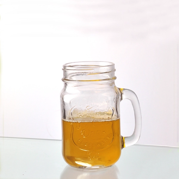 glass cup with handle