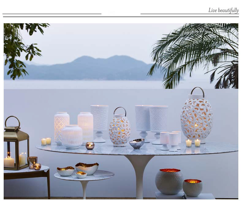 White candle holder