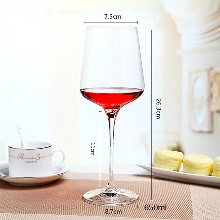 Long stem wine glasses