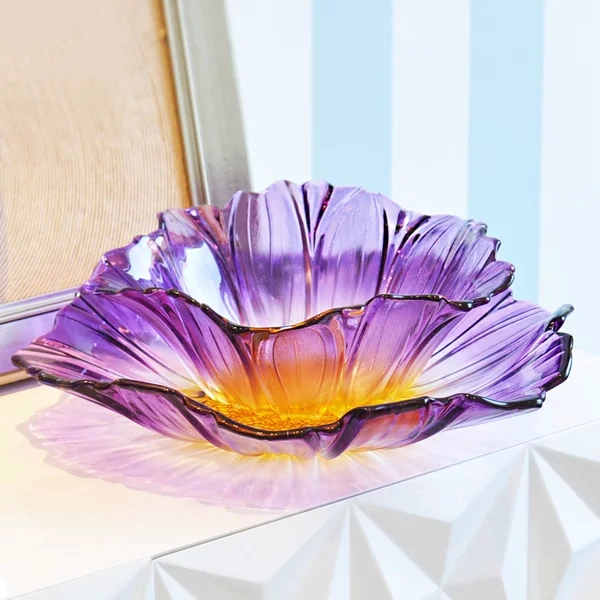 large glass fruit bowl