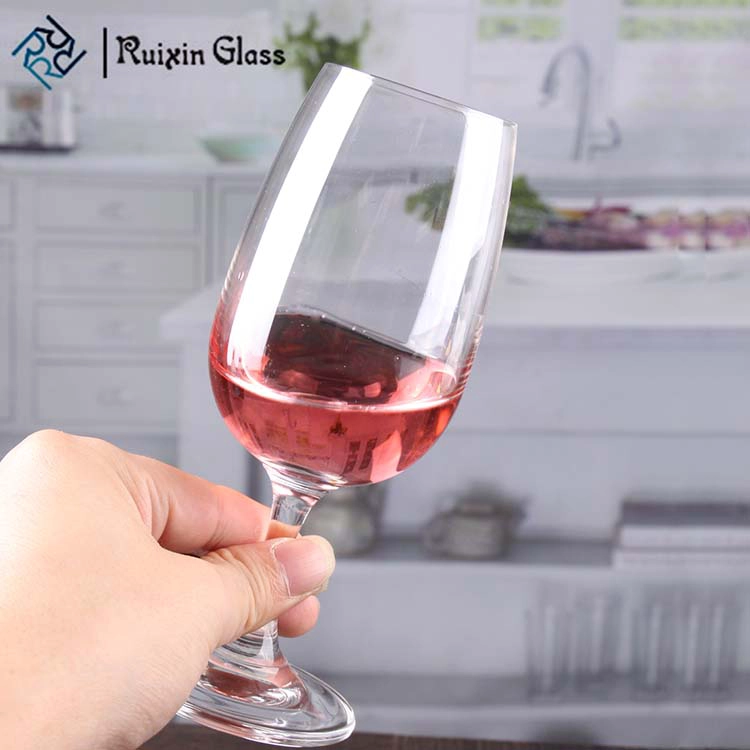 crystal red wine glass