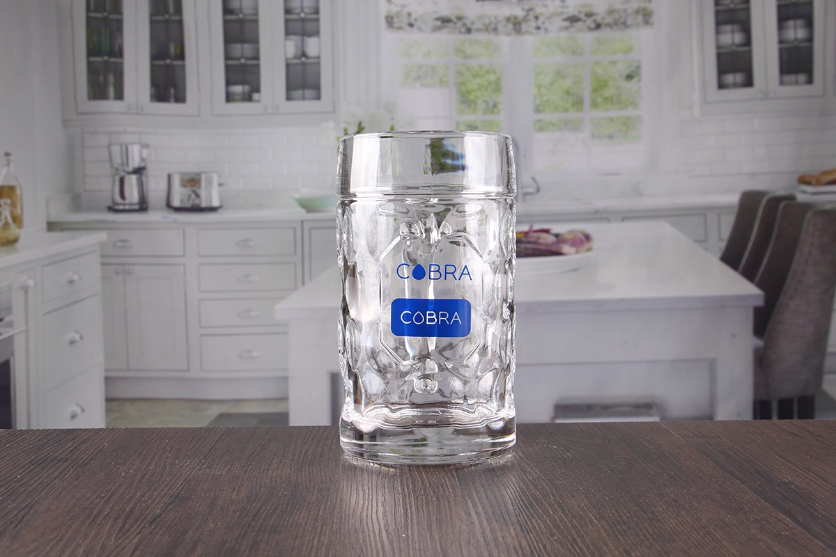 beer glasses with logo