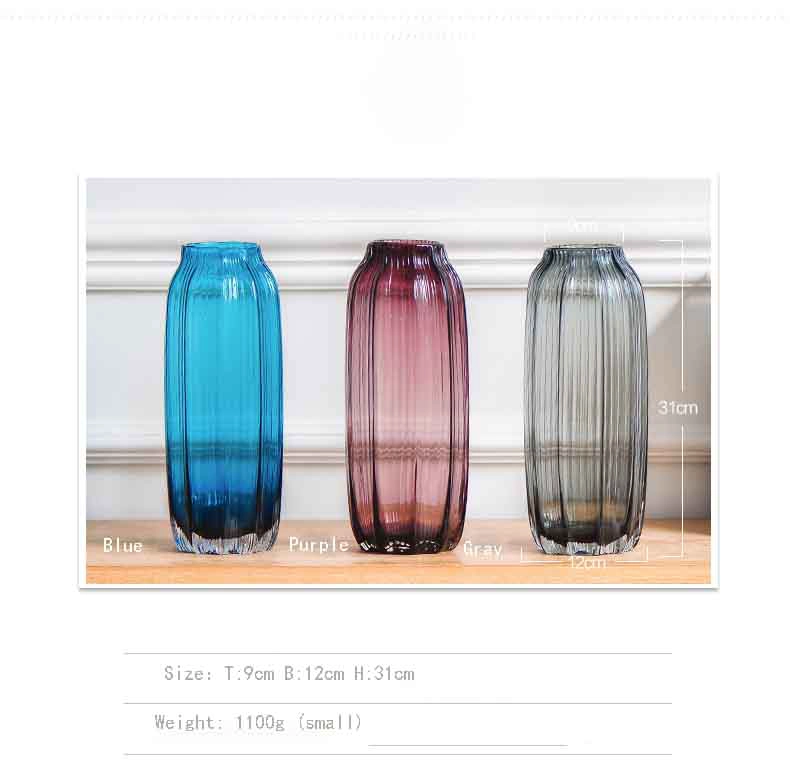 Red glass vase