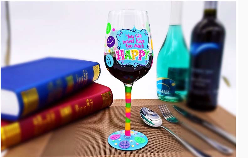 hand painted wine glasses wholesale