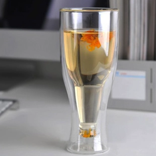 double glass mug