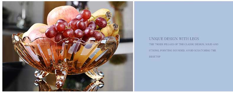 European big glass bowls with feet, fruit bowls wholesale
