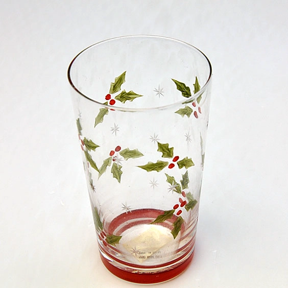 hand painted drinking glass