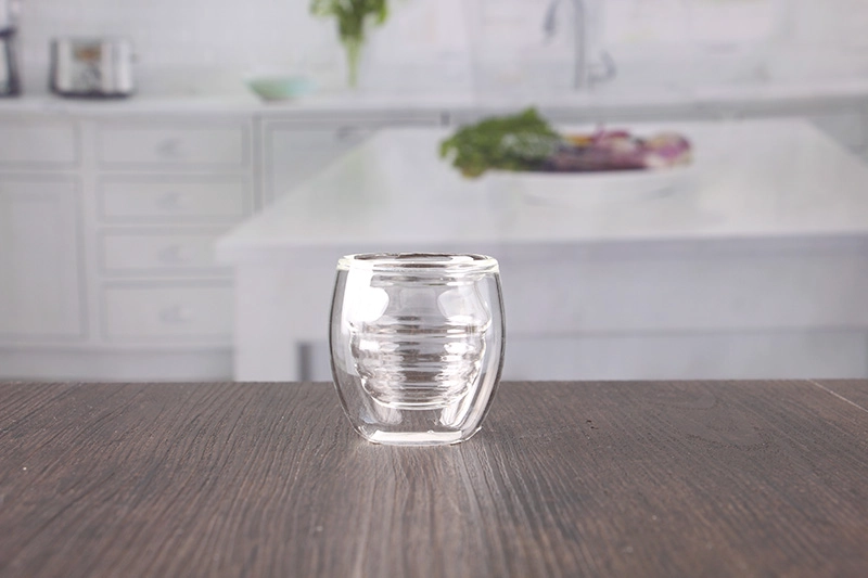 Double glass tea cup
