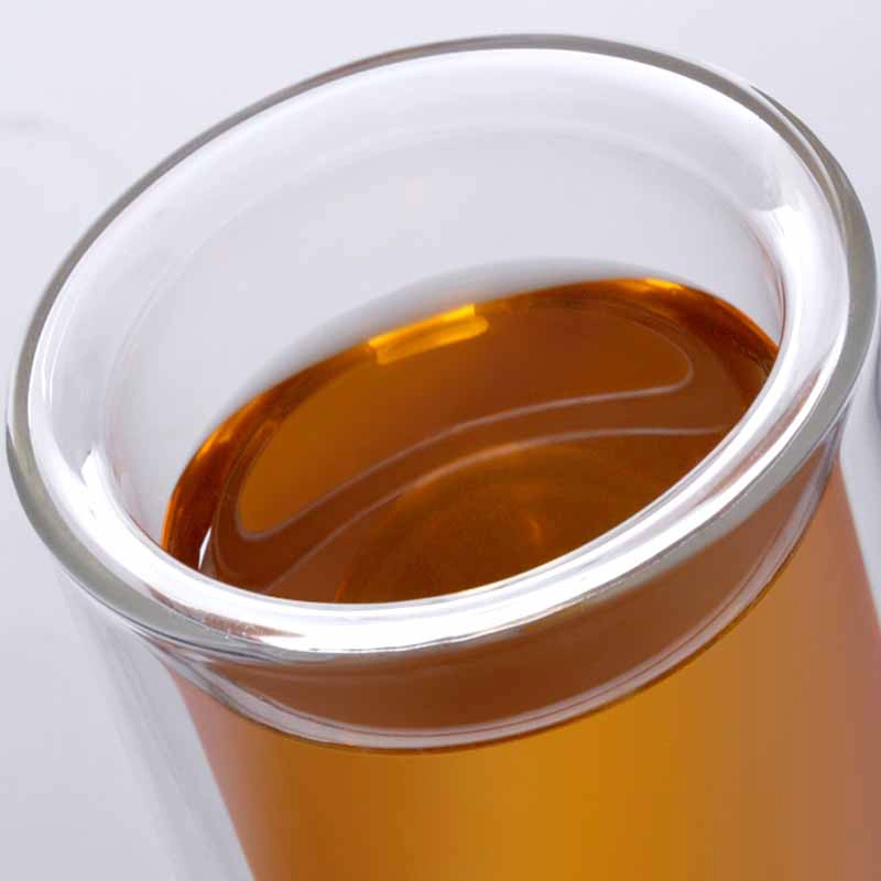 double walled glass mug