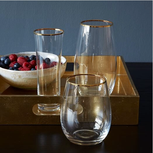 Drinking Cups With Gold Rim