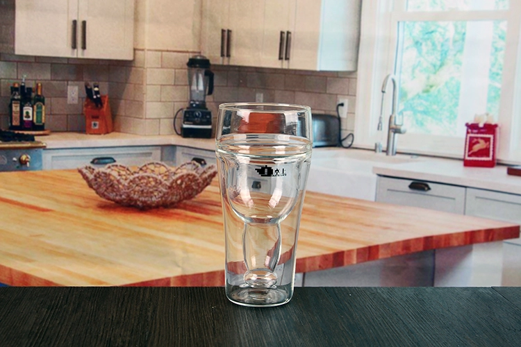 Beer bottle shaped double wall cup