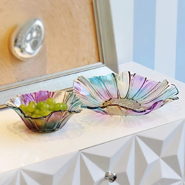 large glass fruit bowl