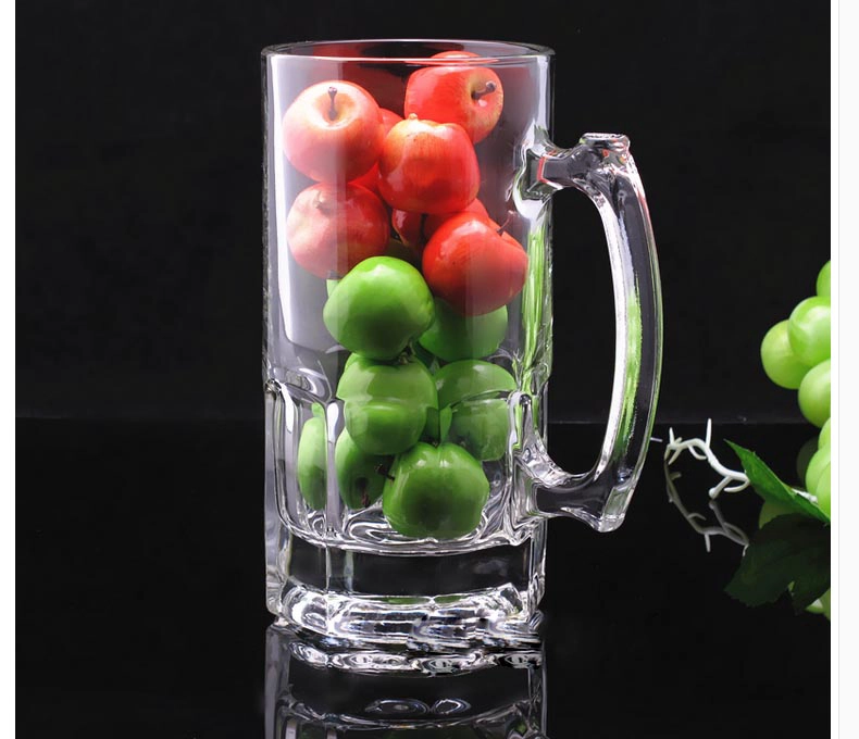 large glass beer mug