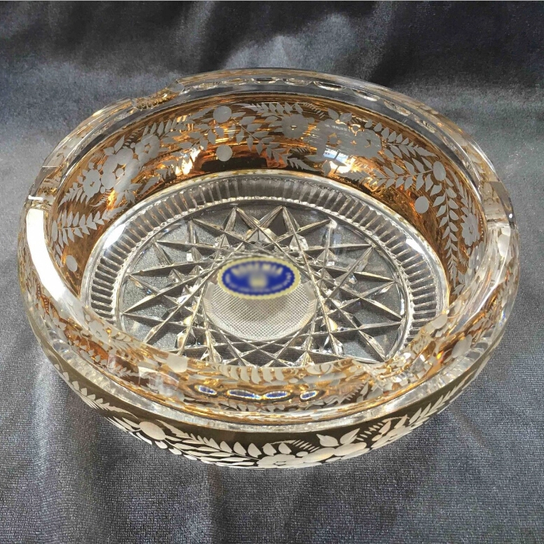 Green Glass Ashtray