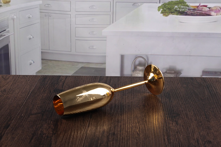 Gold champagne flutes
