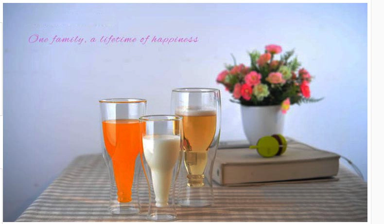 double glass mug