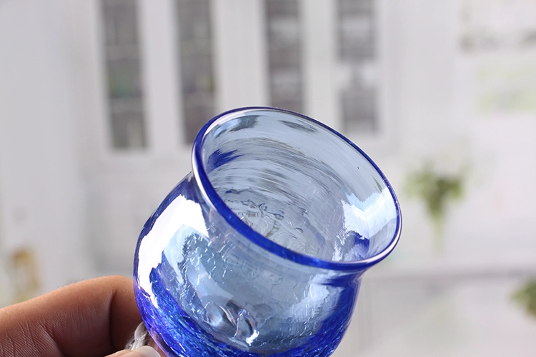 Crack Wine Glass Candle Holder