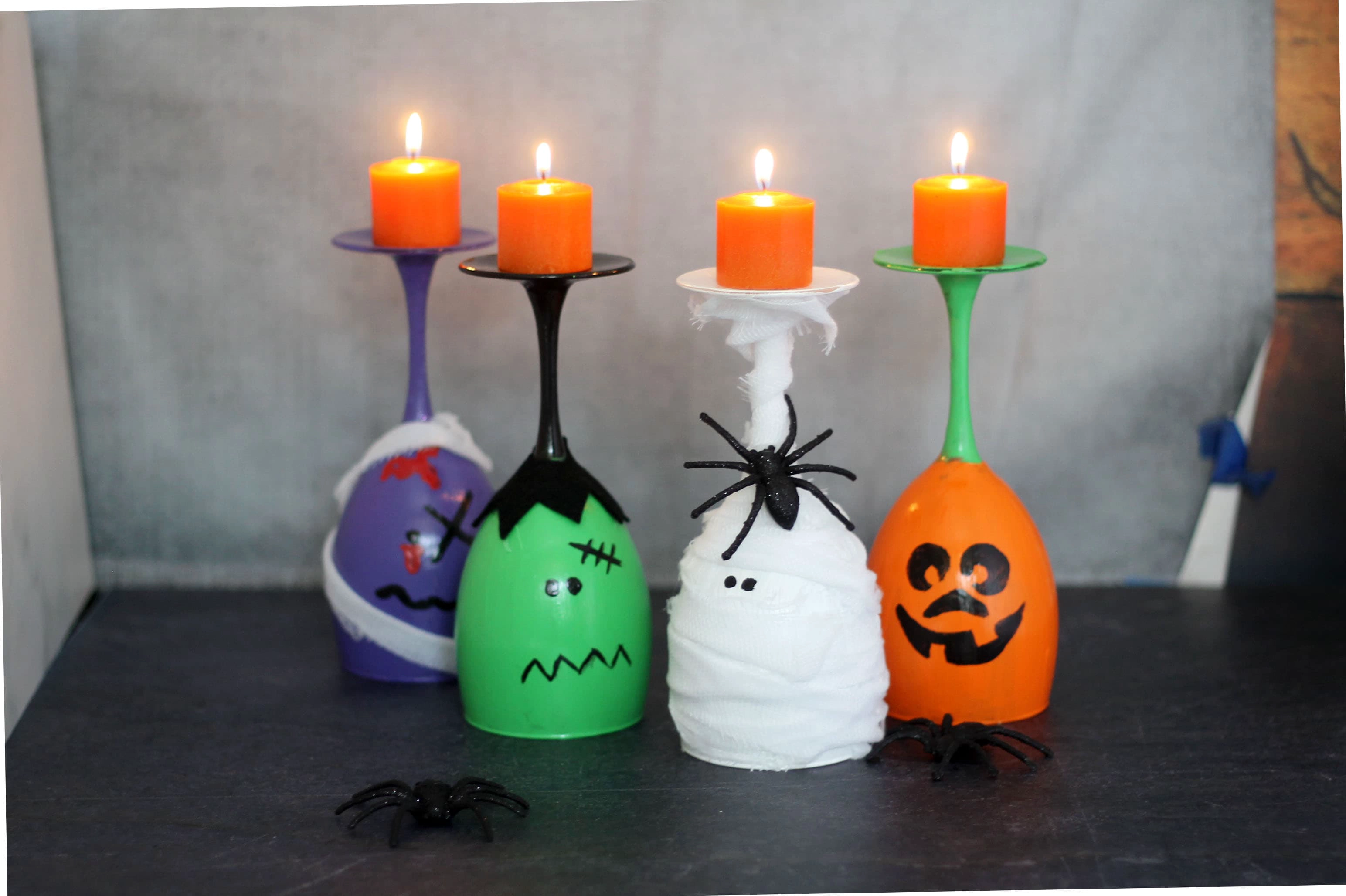 Christmas Wine Glass Candle Holders Ideas