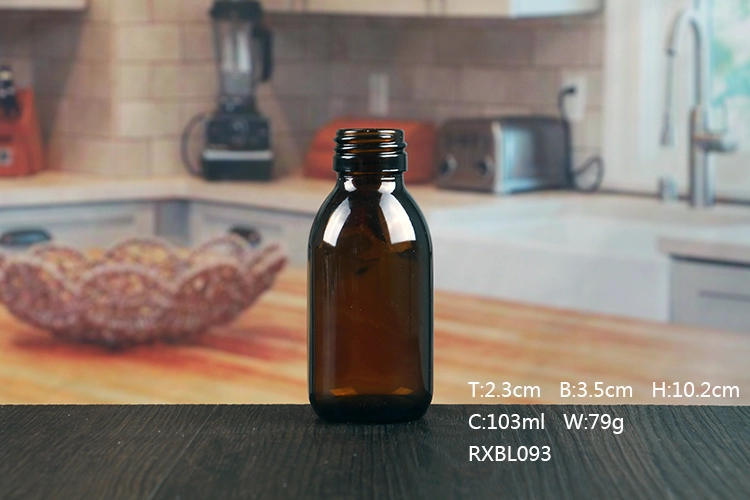 Amber glass bottles