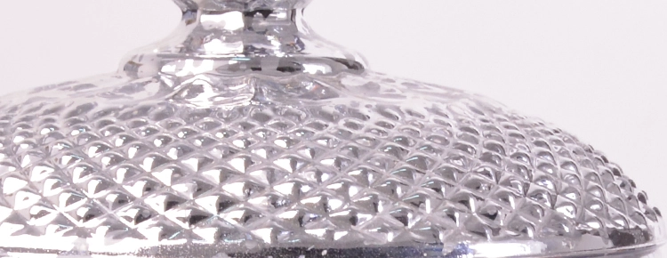 silver electroplating glass candy bowl