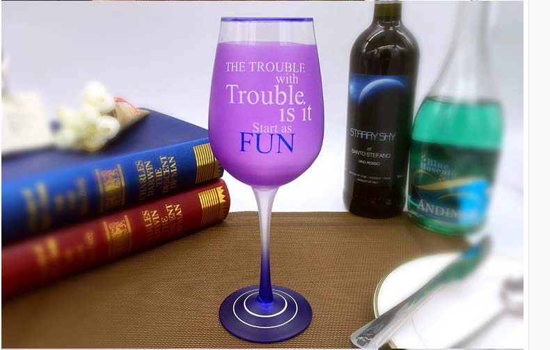 Birthday painted wine glasses