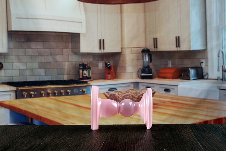 pink candle holders