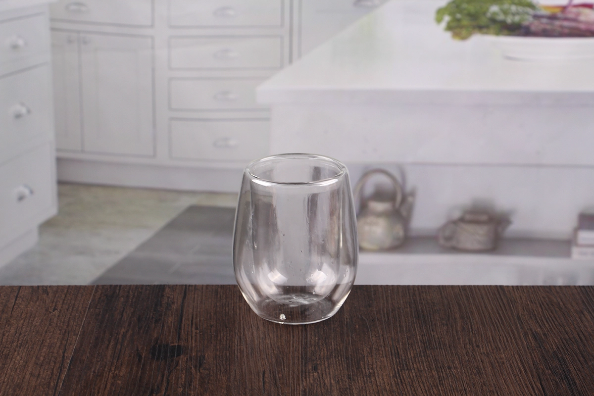 Stemless red wine glasses