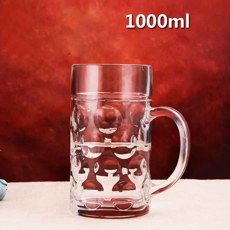 1000ml grand verre de capacité chopes fournisseur