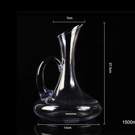 Decanter di cristallo vino di 1500ML 52 oz economici bocca obliqua con maniglia