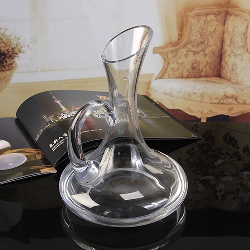 Decanter di cristallo vino di 1500ML 52 oz economici bocca obliqua con maniglia