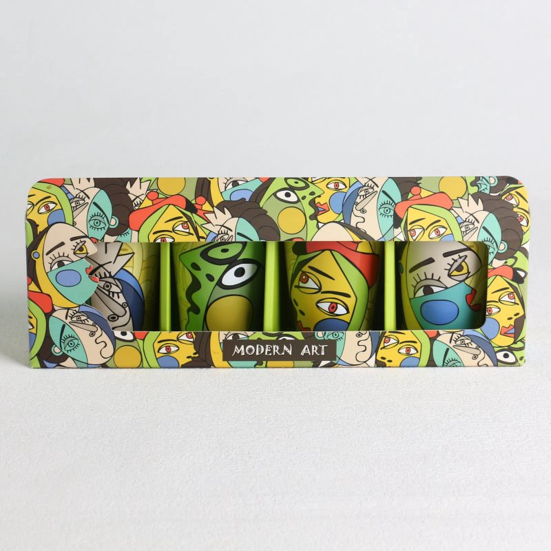 2oz 3oz Shot glasses with gift box tumbler shot glass sublimation blanks Custom logo