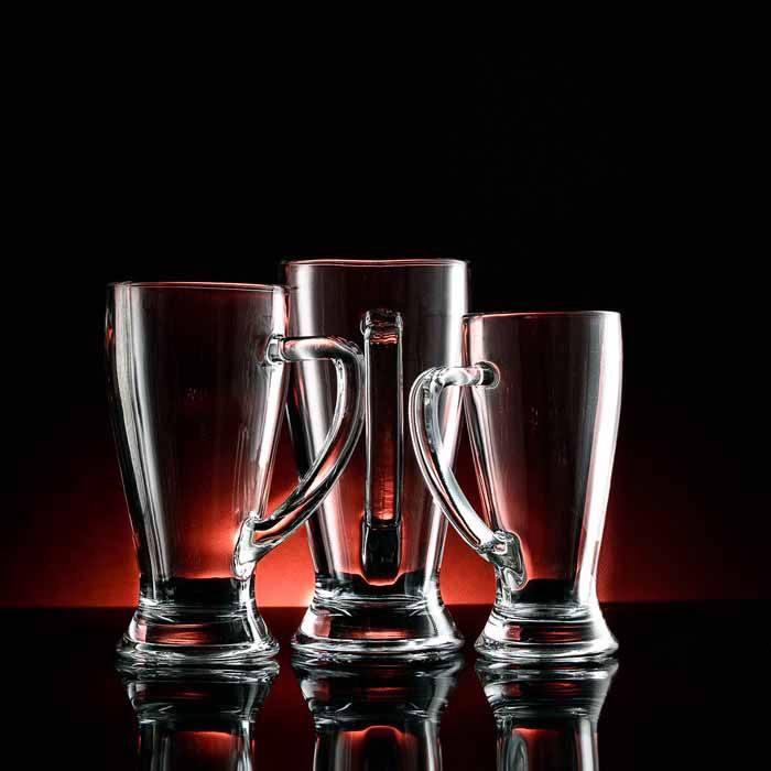 400ml chaleur verre résistant chope de bière avec des poignées
