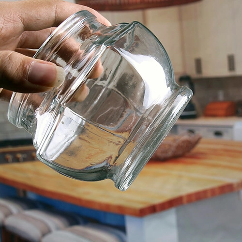 460ml vasetti di stoccaggio in vetro a otto gradi con coperchi di vetro sigillati