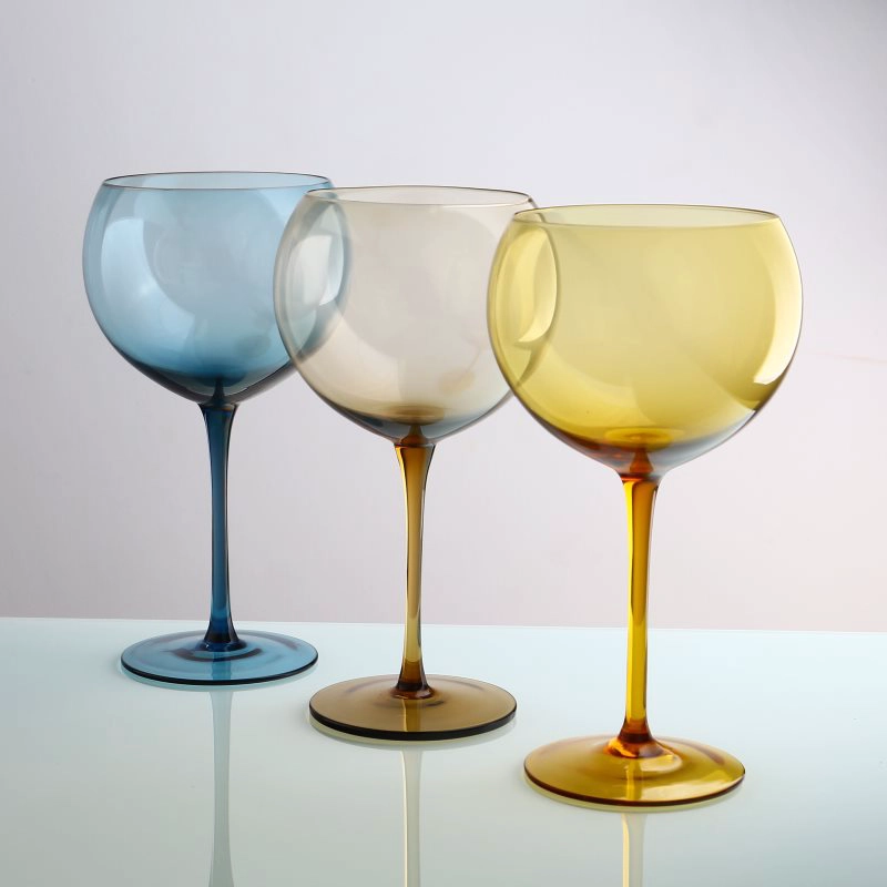 550 ml di tinta colorata Cobalt blu ambra in cristallo moderno in stile moderno gin gin bicchiere di vino tonico