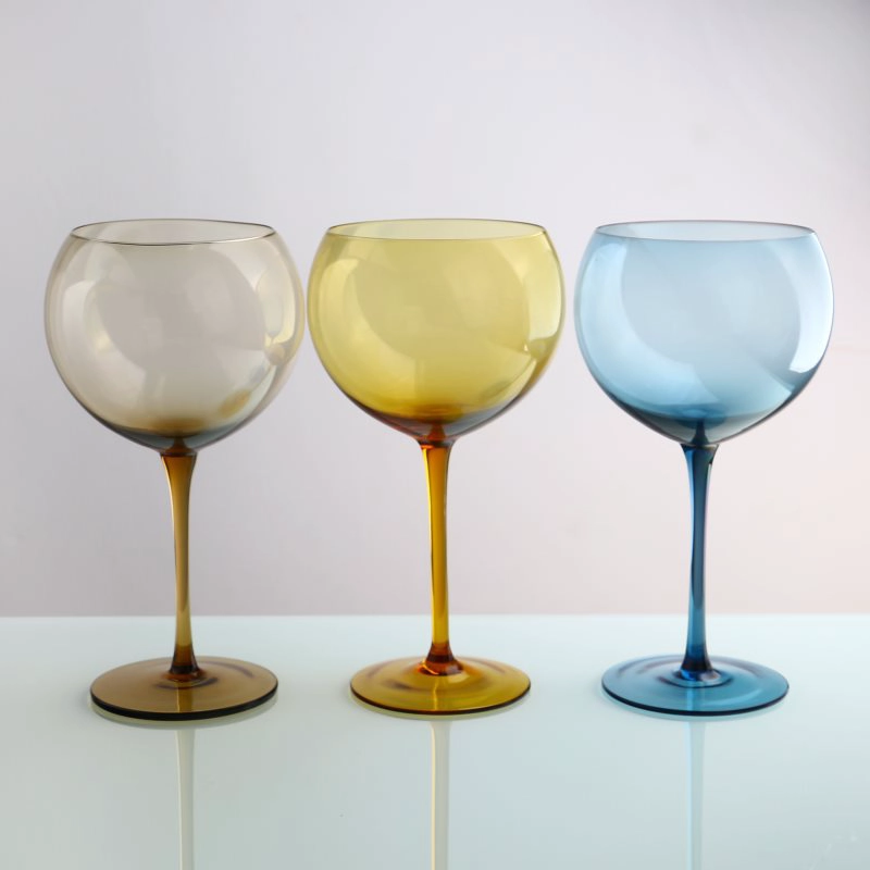 550 ml di tinta colorata Cobalt blu ambra in cristallo moderno in stile moderno gin gin bicchiere di vino tonico