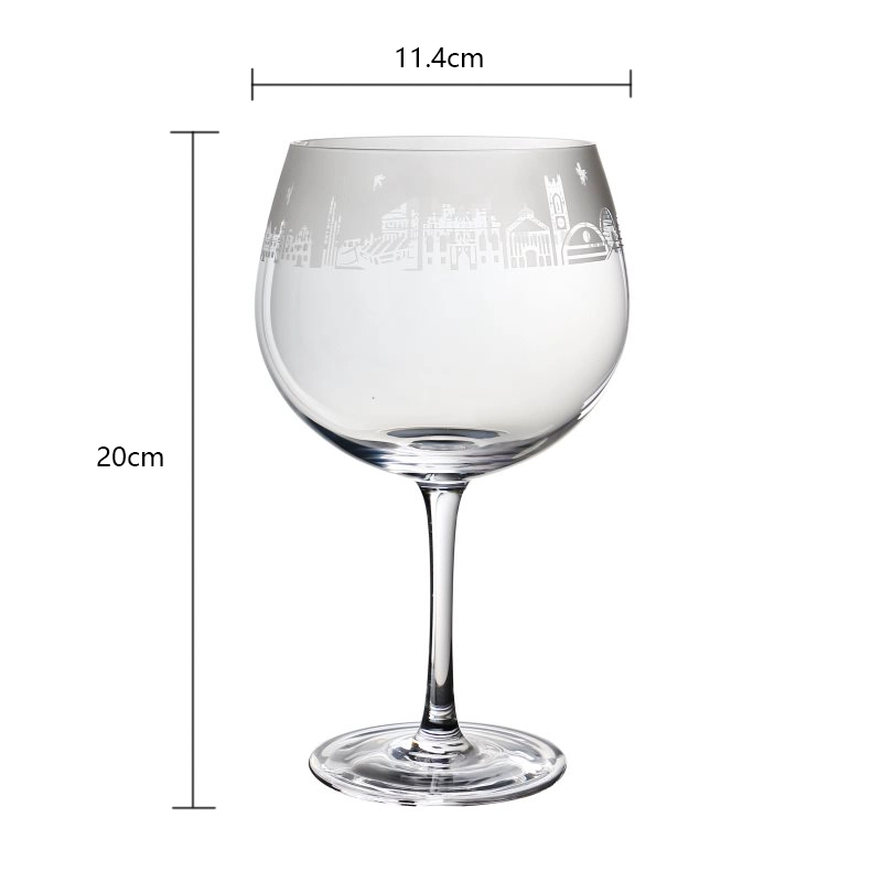 700 مل مخصص محفور كبير النبيذ الأحمر كوبا دي بالون طويل G & T النظارات لكوكتيل منشط الجن