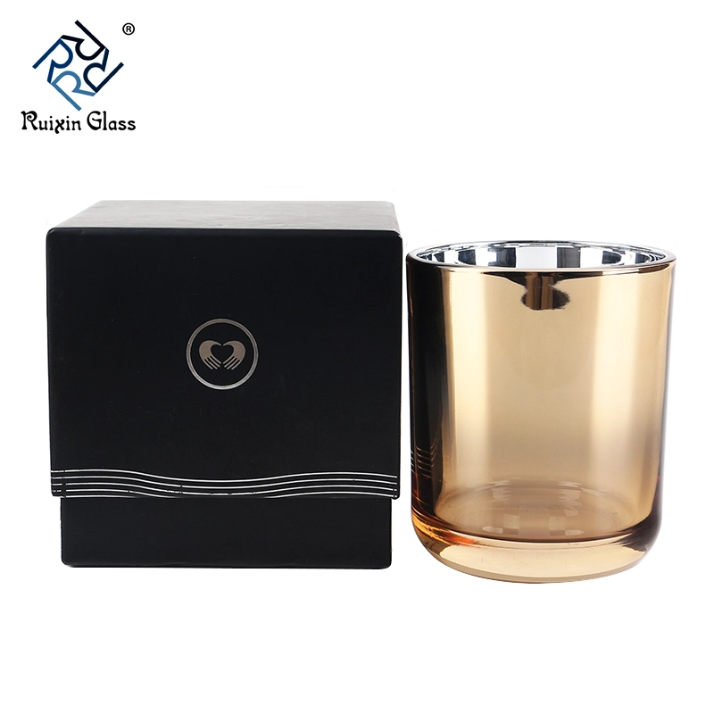CD071 Electroplated Crystal Gold Votive Candle Holders Wholesale
